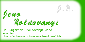 jeno moldovanyi business card