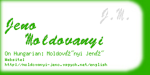 jeno moldovanyi business card